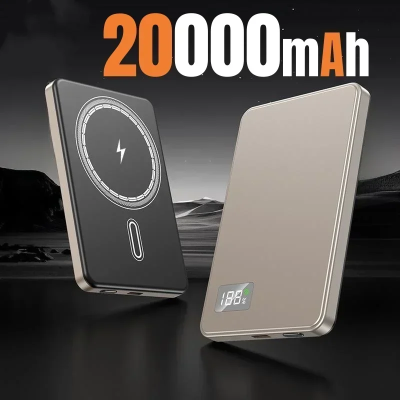 500000mAh Draadloze Magnetische Powerbank Snelladen Draagbare PD22.5W Externe Batterij voor Magsafe voor iPhone17 Samsung Xiaomi