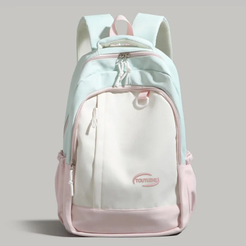

Новый рюкзак пастельных цветов с несколькими карманами, вместительный, повседневный, для девочек-подростков, для ежедневного использования