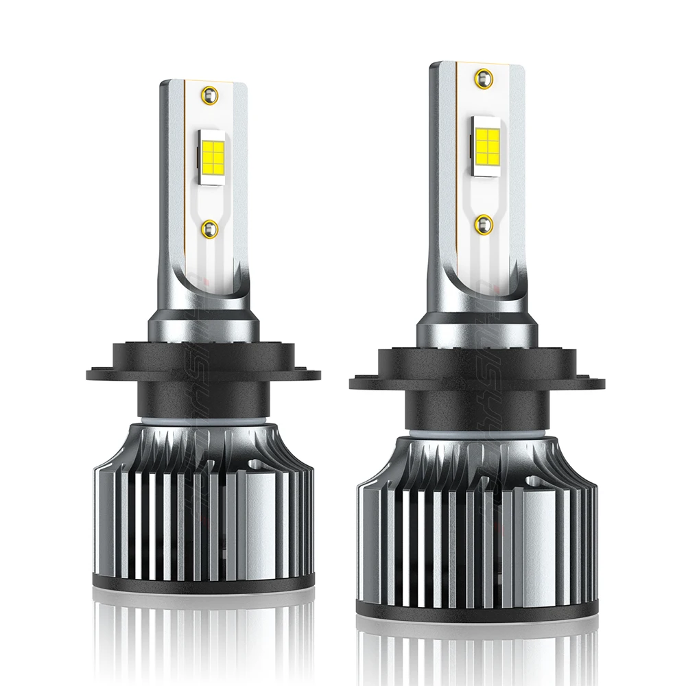 

PCVBMLAUT 2PCS H4 H7 H11 Car lights Super Bright LED Headlights High Low Beam Fog Light Bulb White Minisize Car accsesories