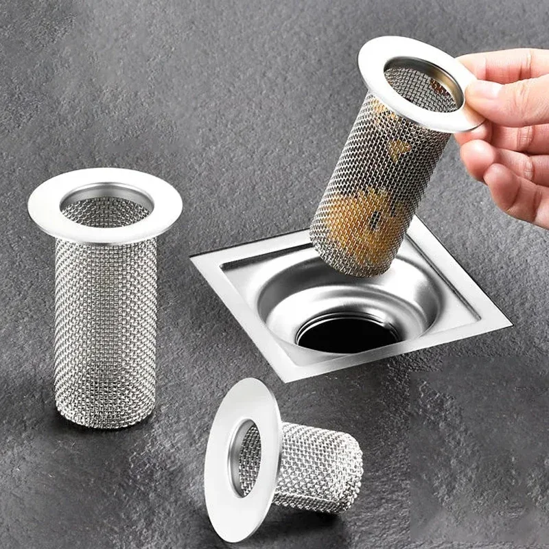 

Stainless Steel Floor Drain Filter Mesh Kitchen Sink Strainer Shower Floor Drain Stopper Anti-clog Filter Trap Bathroom Accessor