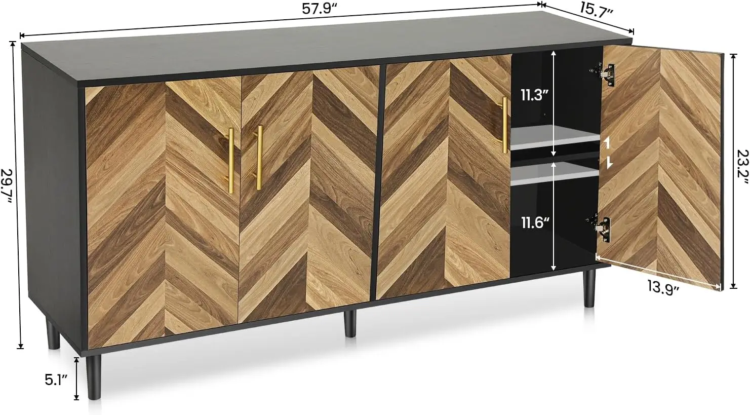 Modern Sideboard Buffet Cabinet 58