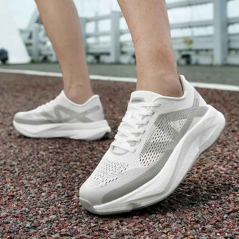 

Four Season New Solid Color Lace Up Sports Shoes Soft and Ultra Light Running Shoes Size Sports Shoes Anti Slip and Elastic