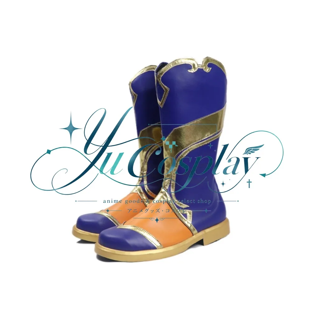 Fantasy Game Character Kaeya Sailwind Cosplay Shoes Custom Boots Convention Performance Footwear