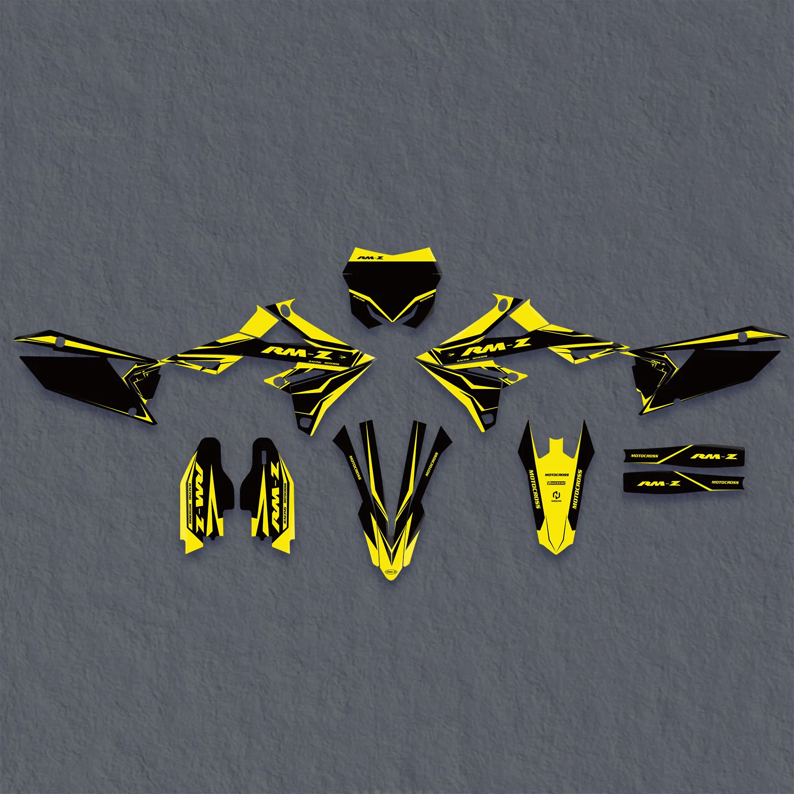 

NICECNC For Suzuki RMZ 250 2019-2025 RMZ 450 2018-2025 2024 RM-Z 250 450 Motorcycle Graphic Background Decals Sticker Customize