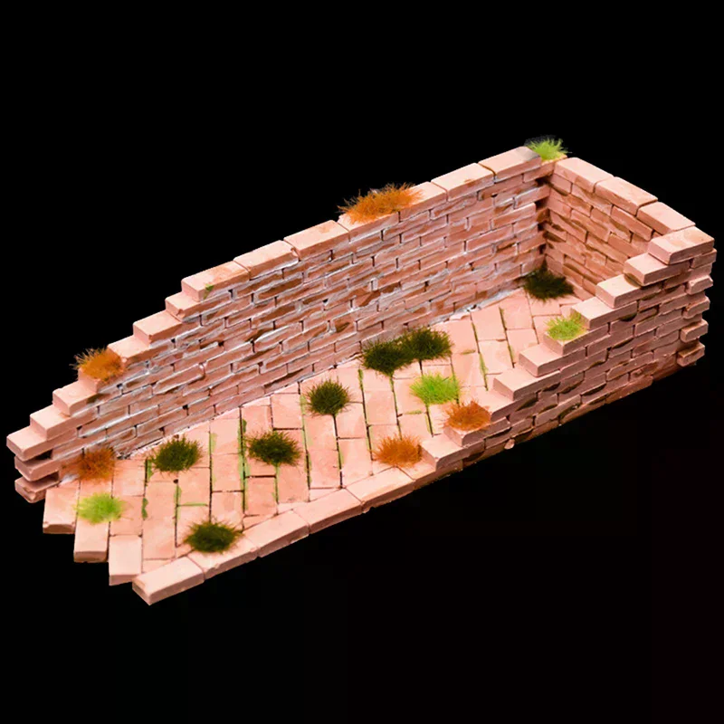 1pc Sand Table Sand Table Mini Brick Building Making Silicone Mold Cement Model Small House Handmade Set Diy Home Decoration