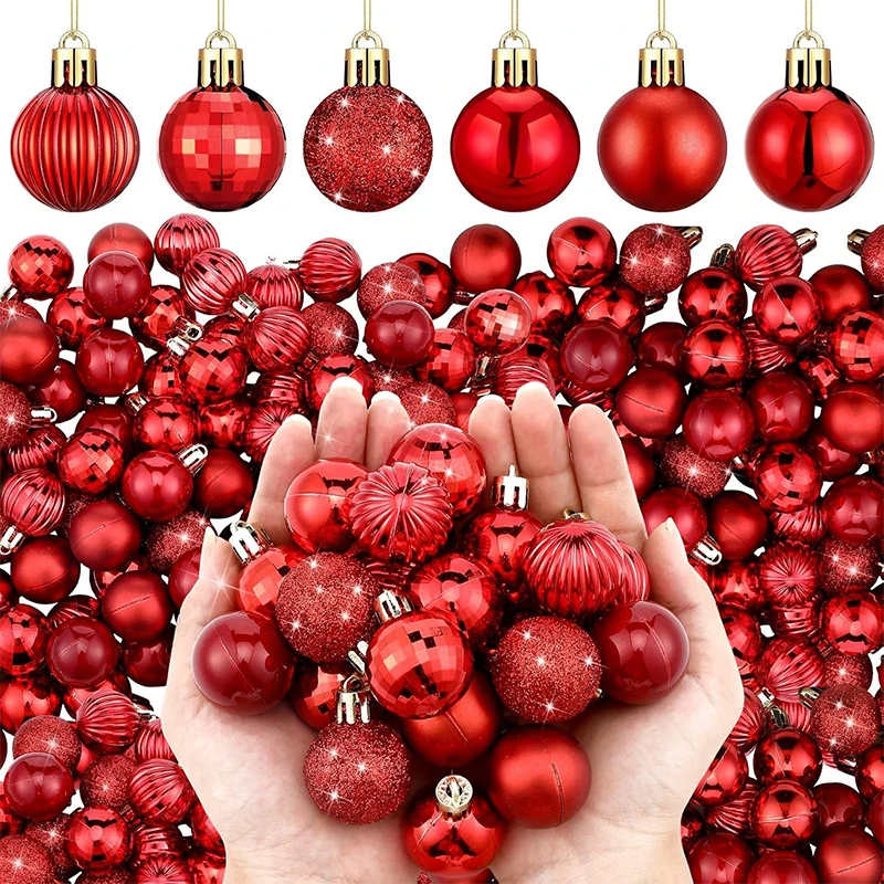 3CM 30Pcs Bruchsichere Weihnachten Kugeln Anhänger Weihnachten Baum Hängen Ornament Stern Topper Noel Navidad Dekor für Home Neue jahr Geschenke