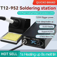 QUICKO T12-952 Upgrade Professional Soldering Station with Quick Heat, STM32, OLED Display & Auto-Sleep DIY Repair Tools
