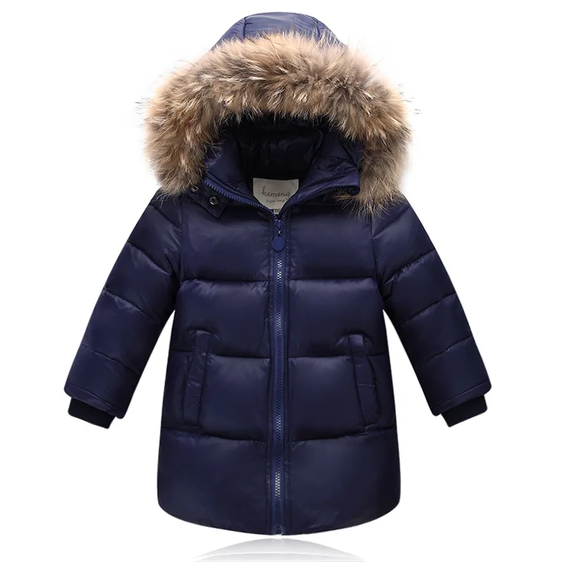 Direct sales of winter new children's down jackets for boys medium to long styles for children, and casual warm thick jackets