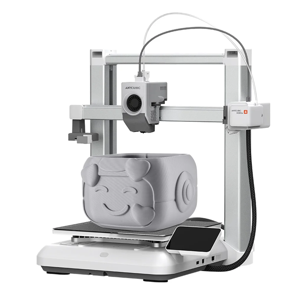 ANYCUBIC Kobra 4/Kobra 4 Combo 600mm/s Schnelldruckender Mehrfarben-3D-Drucker Bis zu 8 Farben Automatische Nivellierung APP-Steuerung FDM 3D-Drucker