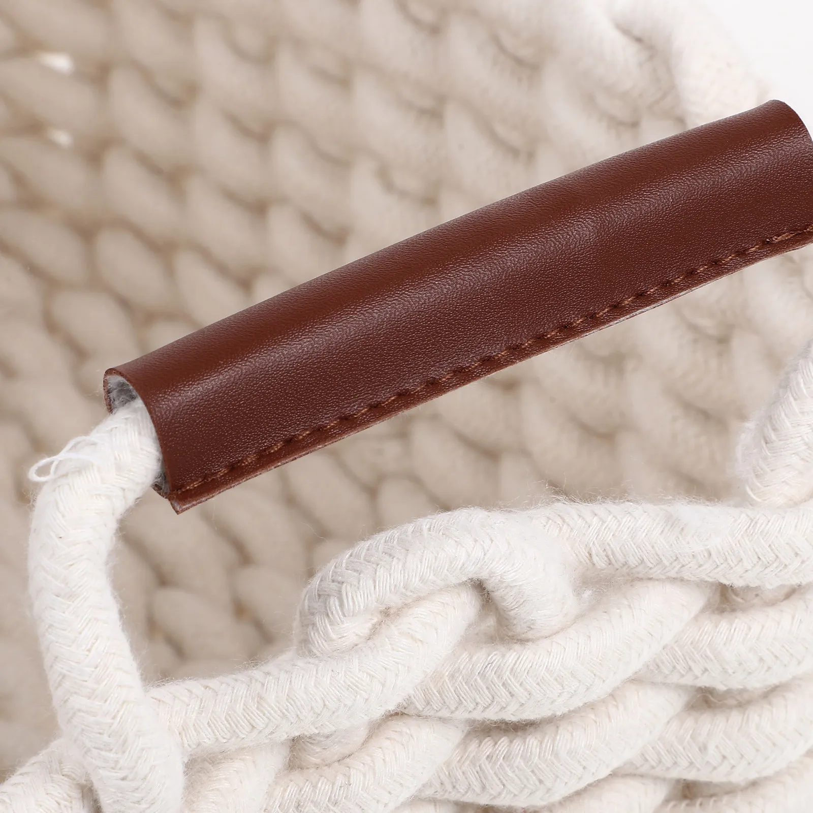 

Cotton Rope Woven Basket Desktop Organizer Cosmetics Storage Basket for Lipstick Snacks Sundries Holder Home Storage