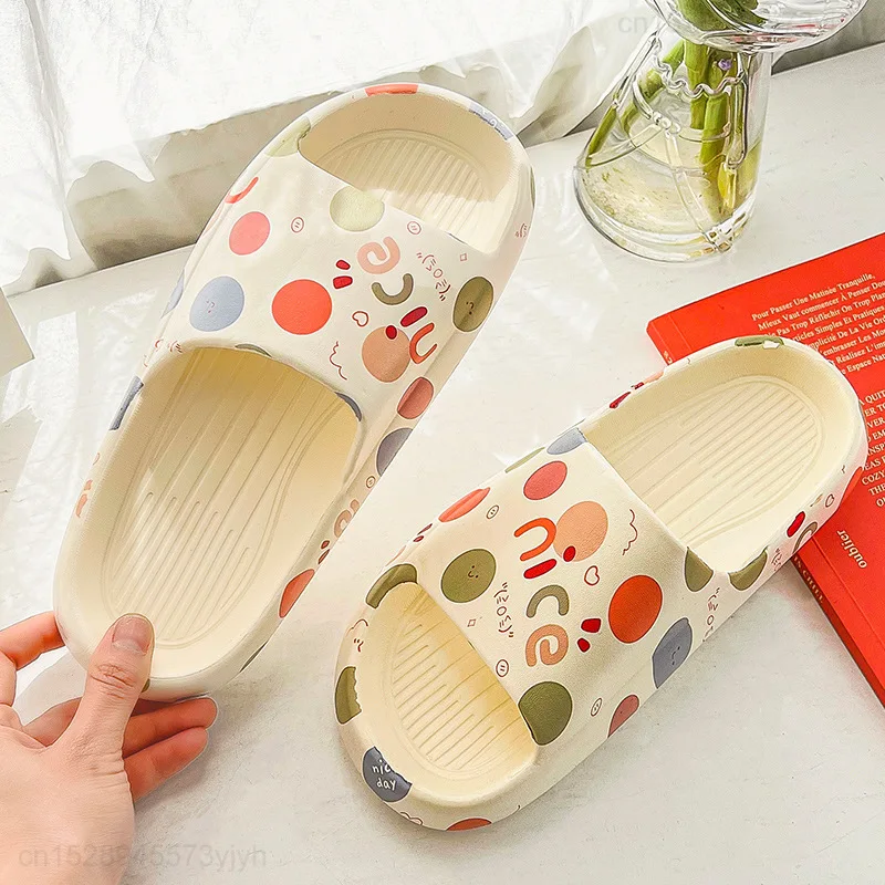 Xiaomi Mùa Xuân Và Mùa Hè Dép Nữ Hoạt Hình In Hình Dễ Thương Phòng Tắm Dép Cặp Đôi Nhà EVA Chịu Mài Mòn Dép Sandal Nam