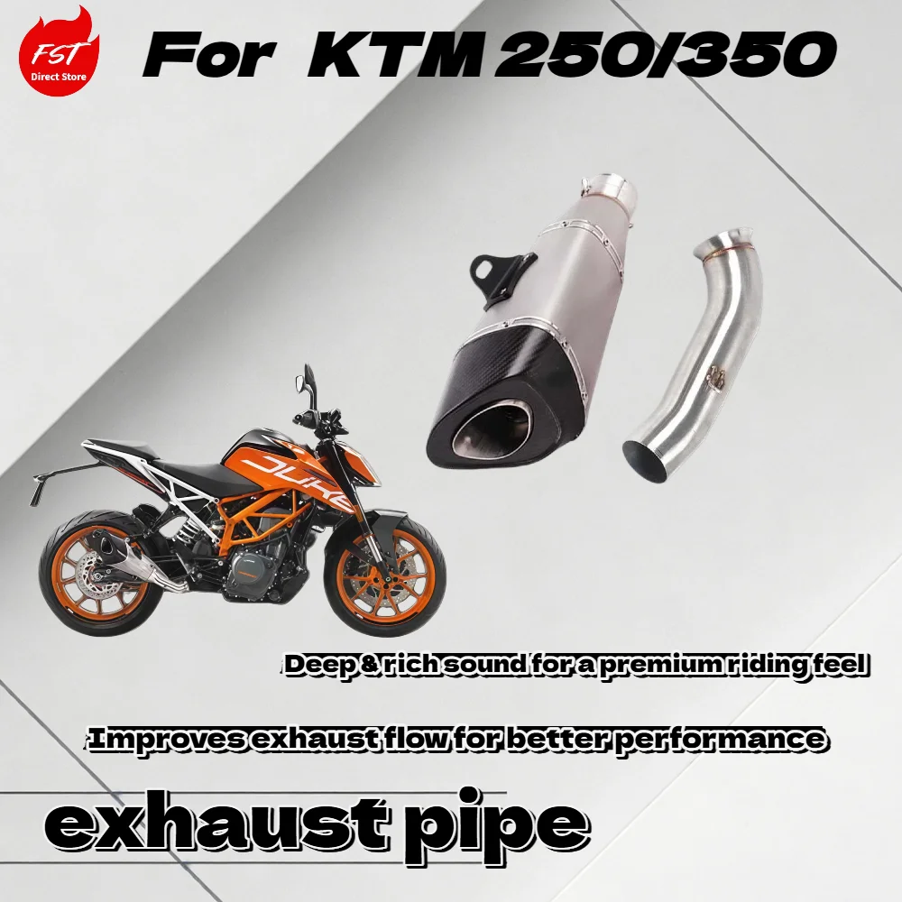 

For KTM RC390 RC250 Motorcycle Exhaust Pipe Header Mid Tail Section Slip On Modified Accessories