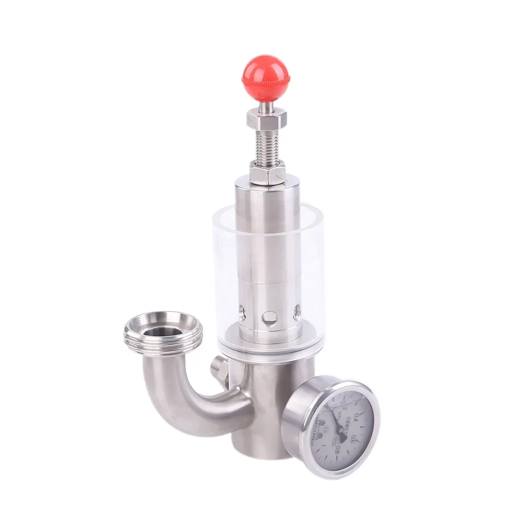 DIN Sanitary DN32 stainless steel Manual elbow type Air Vent Valve Food Grade thread exhaust valve