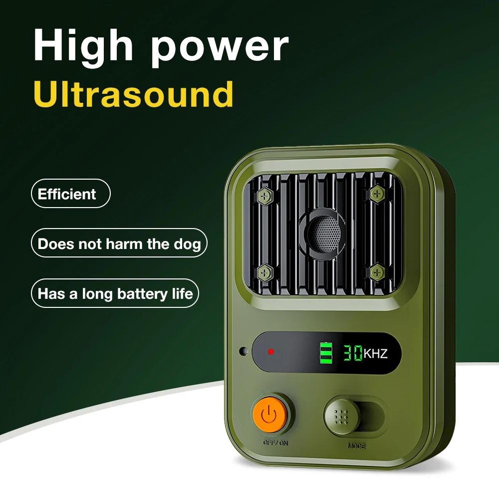 Tapón disuasorio ultrasónico de alta potencia para perros, dispositivo antiladridos recargable, Control disuasorio de ladridos sónico