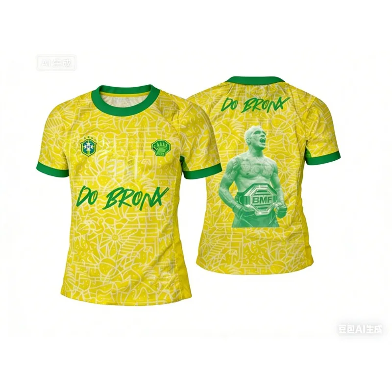 Charles Oliveira MMA Special Edition Football Shirt for Kids Summer Oversized Breathable Quick-Drying Champion Sports Tee