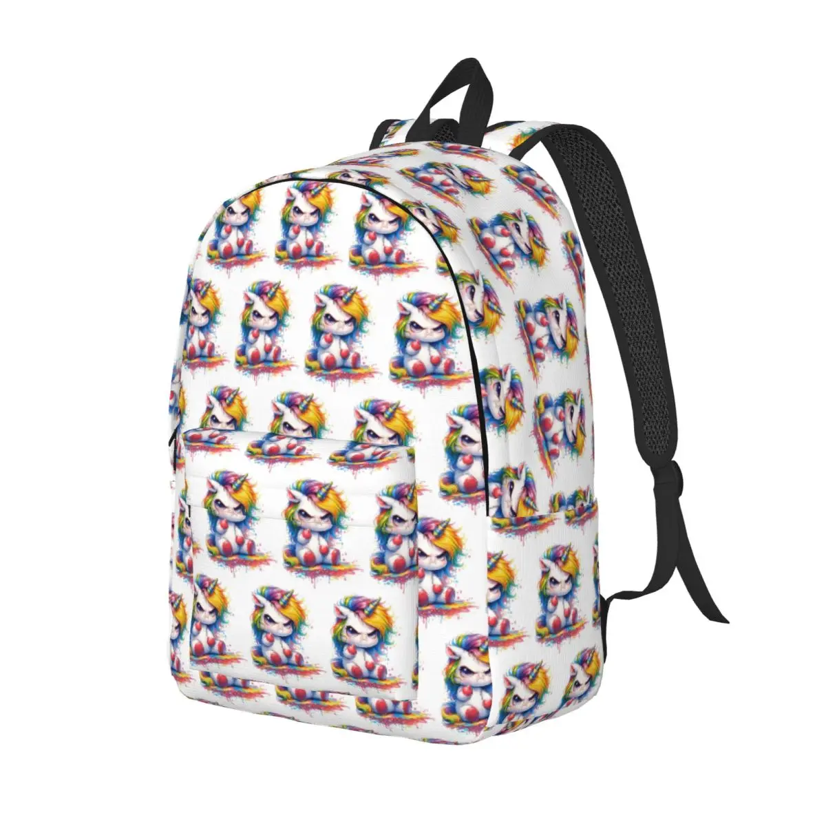 

Grumpy Unicorn Student Backpack School Bag Hiking Travel Daypack for Boys Girls Fashion Bookbag Shoulder Bags