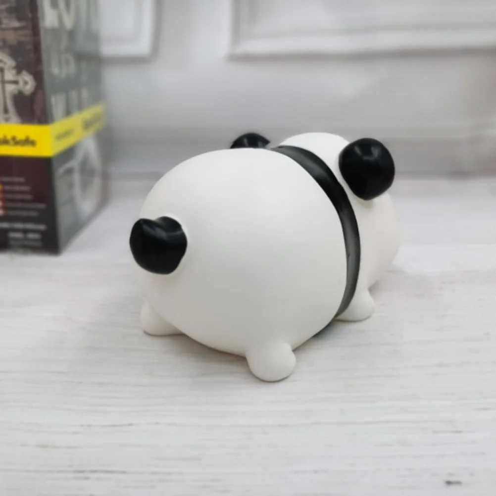 

1pc Pvc Coin Bank Black Saving Pot White Cute Saving Jar For Kids Home Decor Money Storage Cartoon Piggy Bank