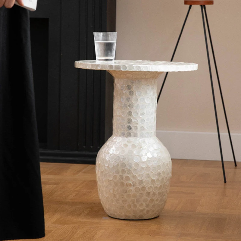 Home Decoration Coffee Table,Creative Shell Tea Table,Living Room Art Side Table,Luxury Furniture,Nordic Decorative Storage Desk