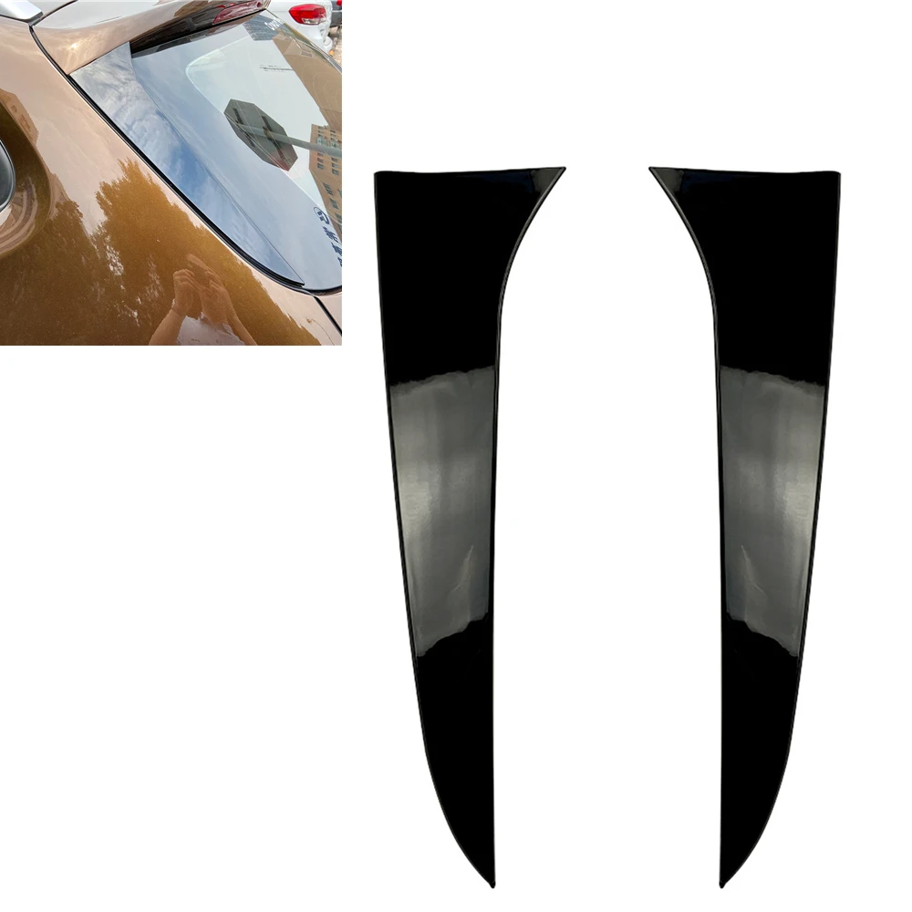 2PCS Rear Window Trunk Side Spoiler Wing Tail Gate Lid Canard Splitter Shade Air Cover Strip For BMW X1 E84 2009-2015