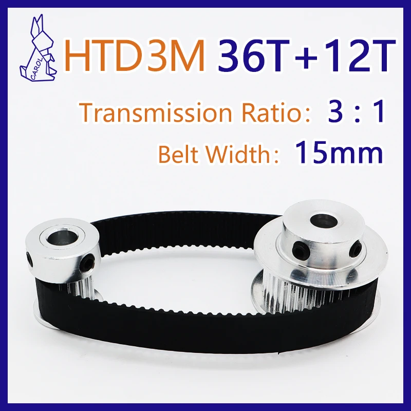 

36Teeth 12Teeth HTD 3M Timing Pulley Set 3M Belt Pulley Set 36T 12T Belt Width 15mm 36Teeth 12Teeth HTD3M Synchronous Wheels Set