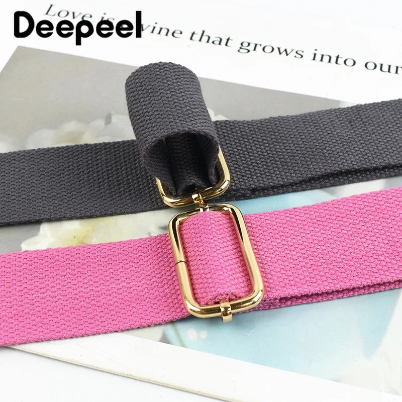 Deepeel 3,8 cm Breite Leinwand Tasche Strap Legierung Schnalle Einstellbare 80-140cm Kette für Handtasche Gepäck Schulter Bands teil Zubehör