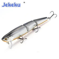 JEKEKU New 3 Sections Minnow Lure110m20g Swimbait Jointed Sinking Fishing Lure Diving Multi Jointed Bait for Trout Bass Pike