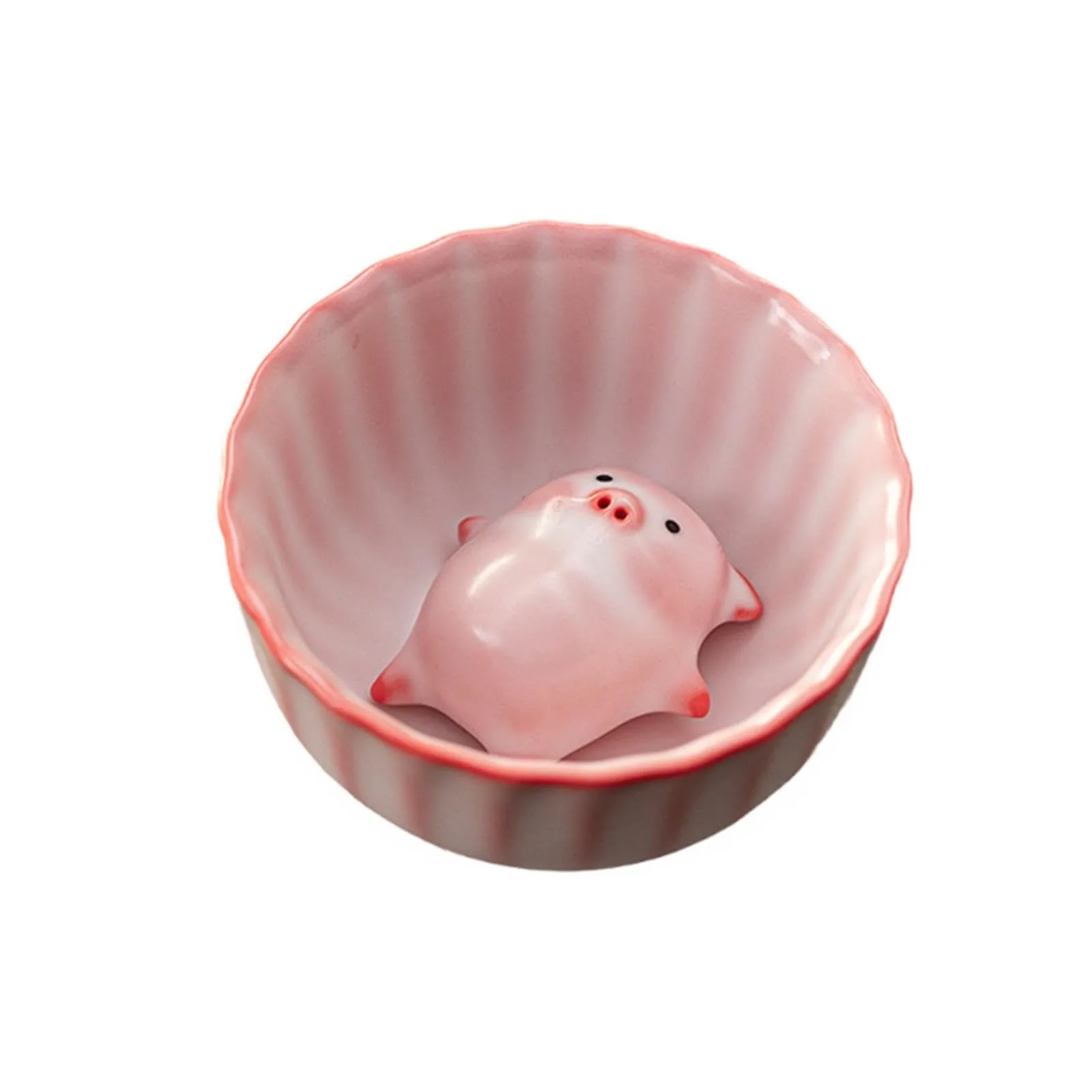 120ml Ceramic Tea Cup Traditional Collection Kung Fu Teacup With Tea Pet Miniature Figurine For Dining Room Decor Unique Gift