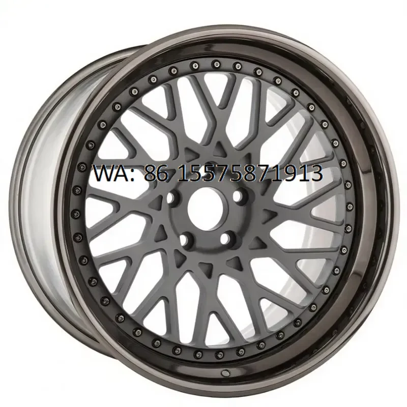 Custom High Quality 17-22 Inch 5x112 5x120 Lightweight Alloy Car Rims 2 Piece Multiple Spoke Forged Wheels