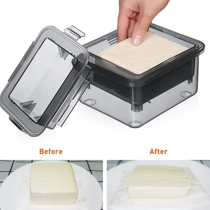 Tofu - Tofu Presser for Firm or Extra Firm Tofu - with Upgrade Collecting Tray-A73M view 4