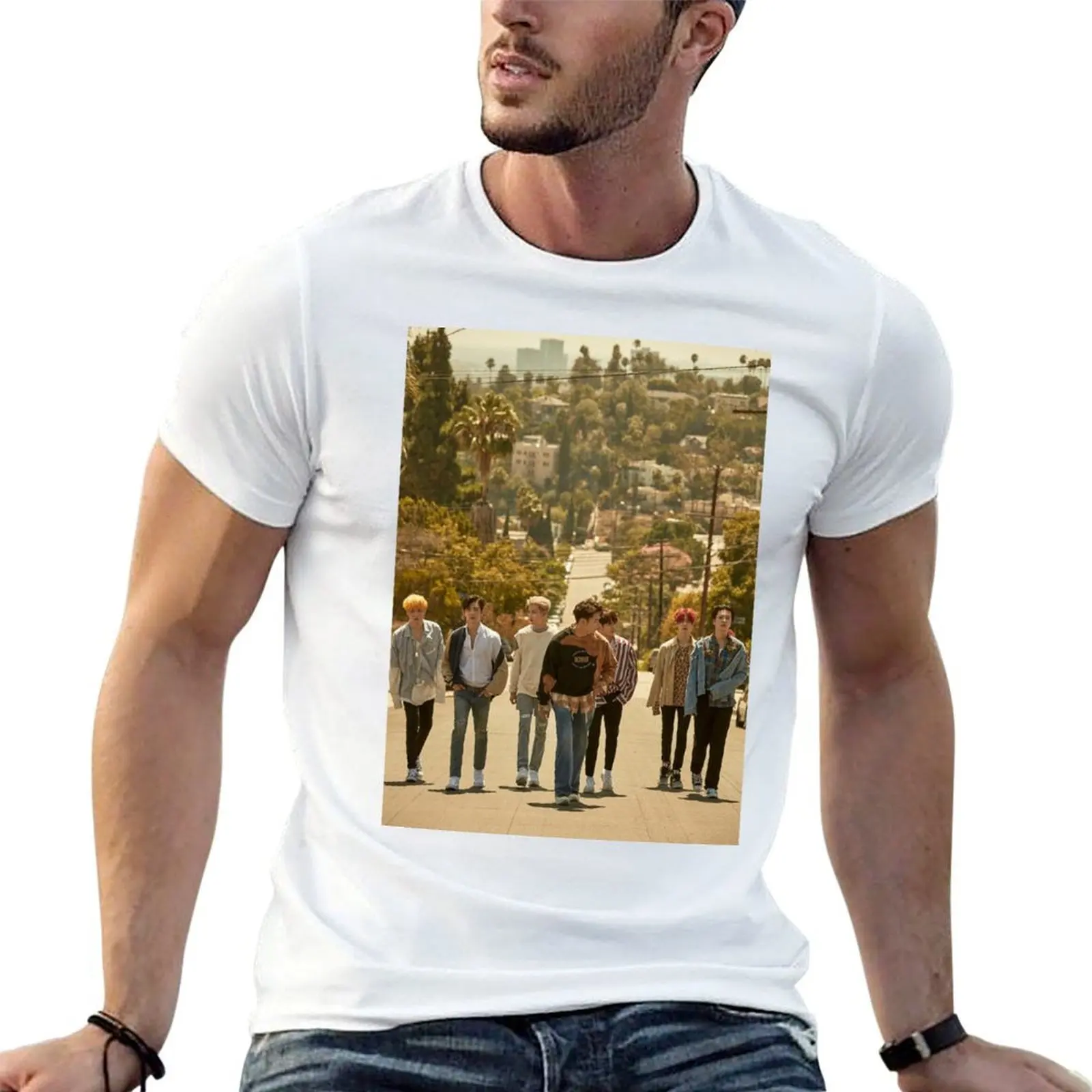 

7 for 7 GOT7 T-Shirt men t shirt cotton 100% t shirts for man graphic vintage T-Shirt