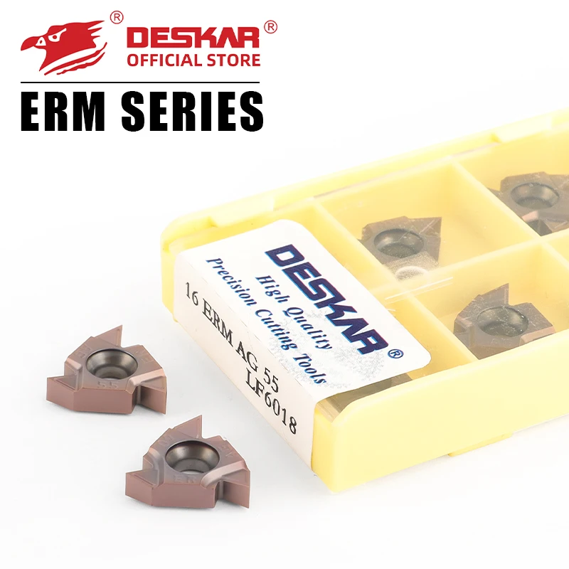 DESKAR 100% оригинал, 10 шт., 16ERM/IRM AG 55/AG 60/11 Вт/14 Вт LF6018/LF6018W/LF6018J, лезвие с ЧПУ, для нержавеющей стали