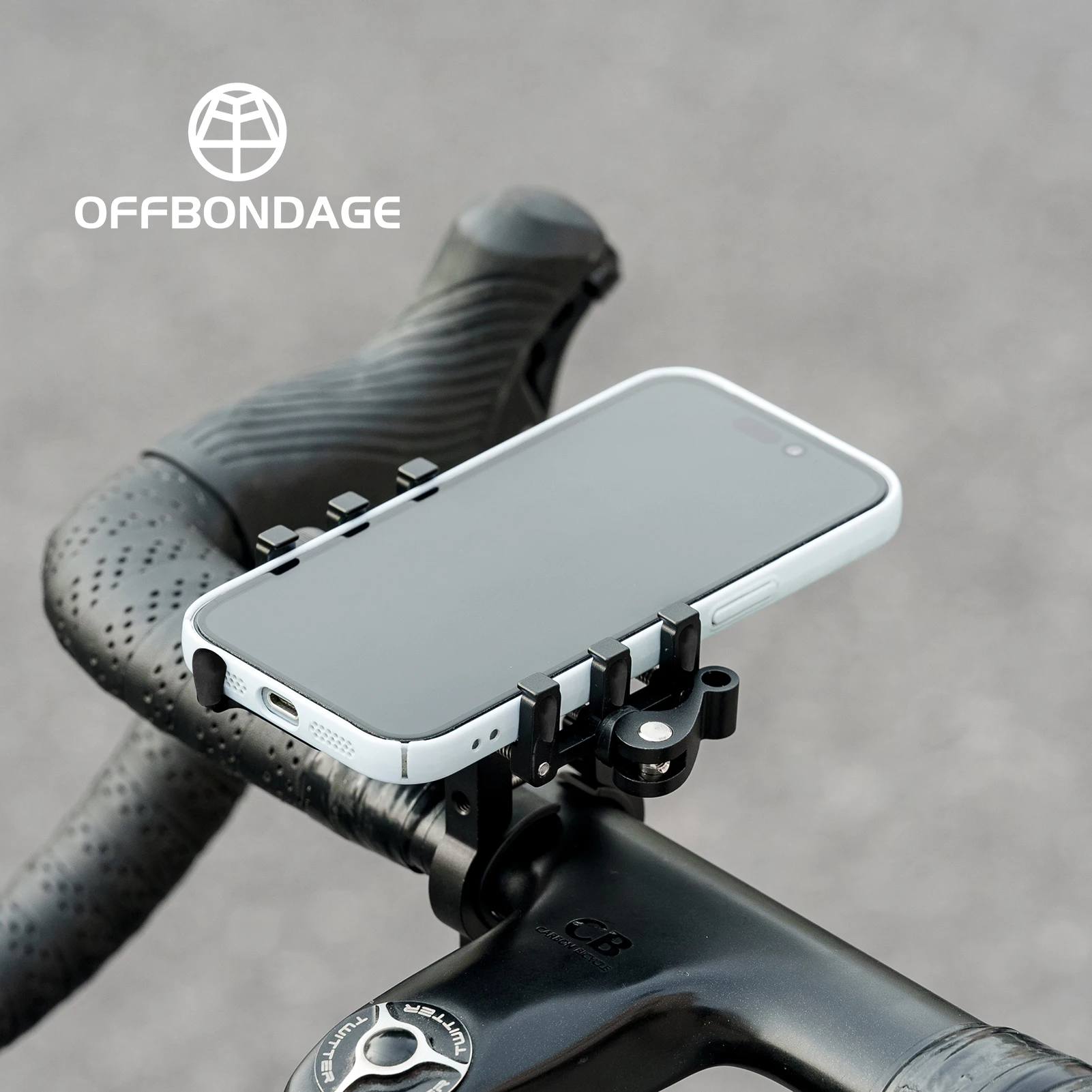 OFFBONDAGE Bicycle Phone Holder Motorcycle Electric Bicycle Phone Aluminum Alloy Bracket Five Claws Mechanical Bike Phone Holder