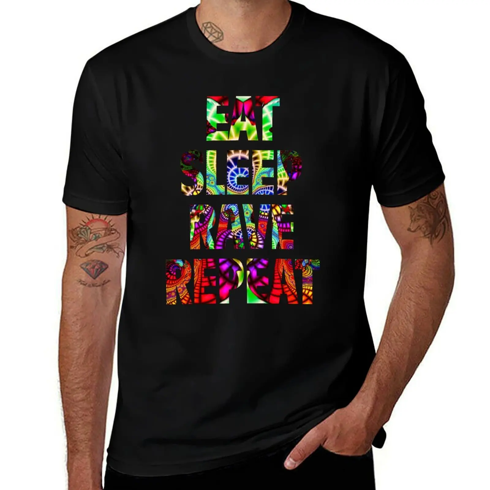 

Eat Sleep Rave Repeat T-Shirt anime anime tshirt blanks men graphic t shirts