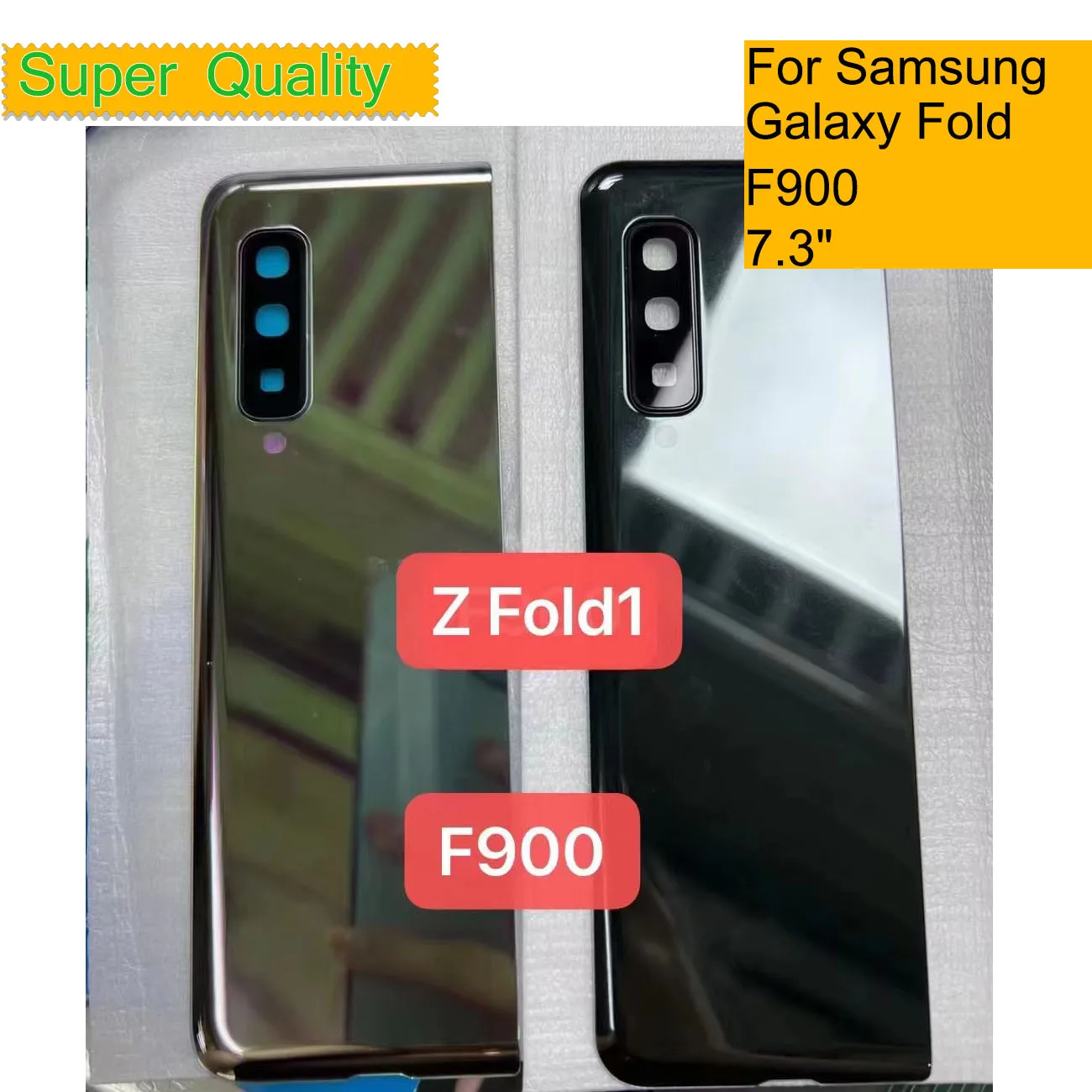 10Pcs/Lot For Samsung Galaxy Z Fold 1 F900 Housing Back Cover Case Rear Battery Door Chassis Shell Replacement