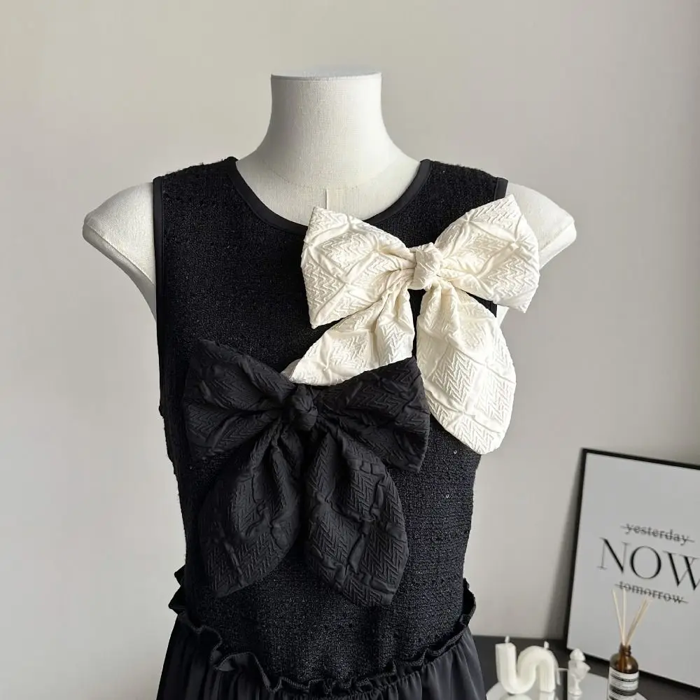 Красивый плиссированный бант из полиэфирного волокна, элегантная ткань ручной работы, воротник, цветок, корсаж, булавки для лацканов, женские