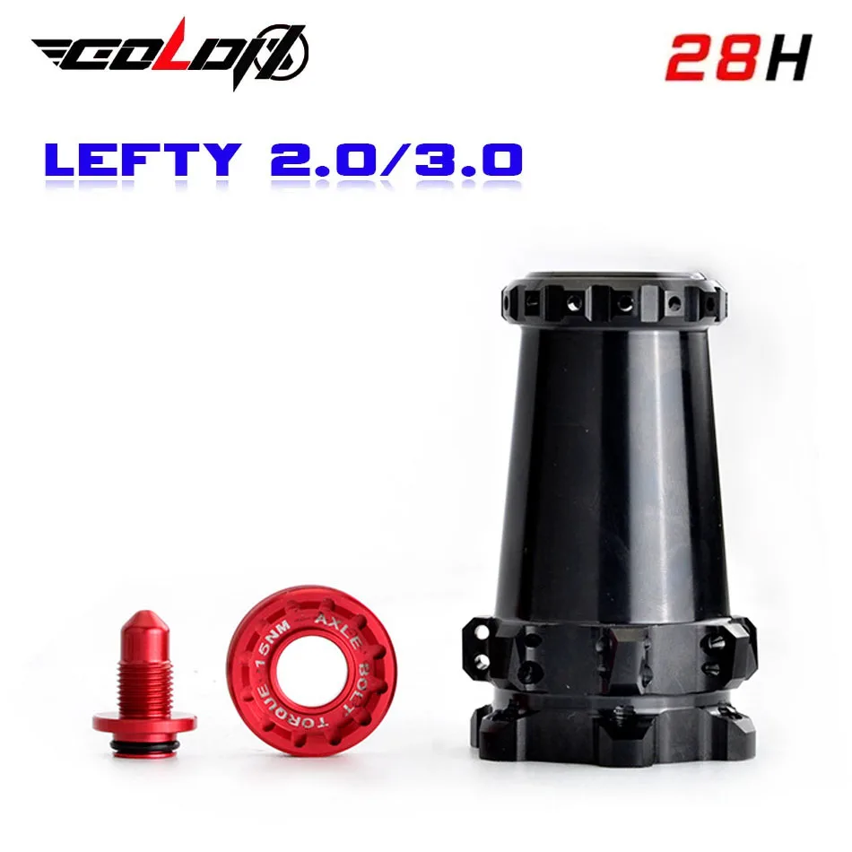 GOLDIX 28 Holes Lefty Hub 6-Bolt Disc Brake Straight Pull Spokes 115g for Cannondale Lefty 2.0/3.0 Bicycle Fork