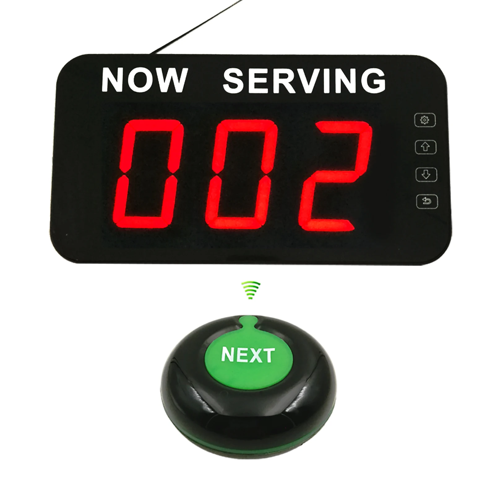 3 digit Number Screen NEXT Counter Call Button Wireless Queue Management Number Waiting Calling System for Coffee Hospital