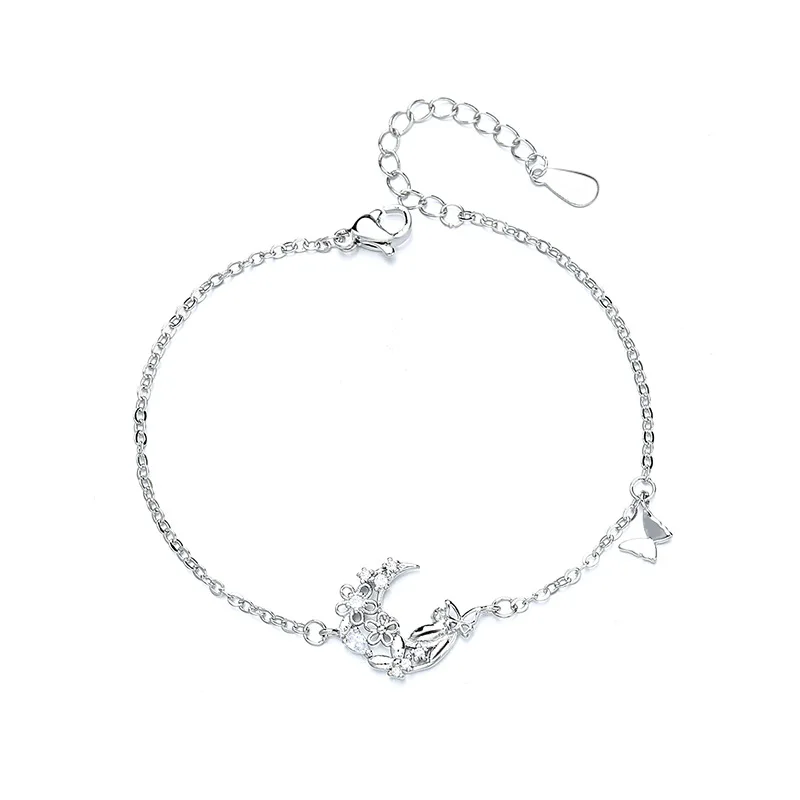 VENTFILLE 925er Sterlingsilber, diamantbesetztes Schmetterlingsarmband, Damenmode, Temperament, Blume, verstellbares Armband – Detail 35