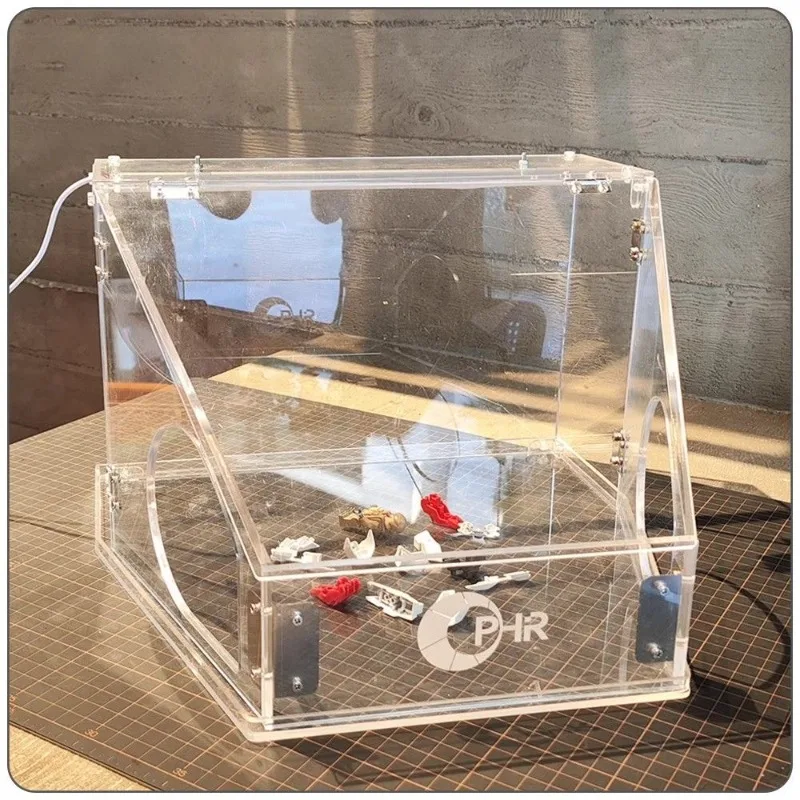 Acrylic polished dustproof sealed box vacuum cleaner LED lamp water sticker micro-engraving baby