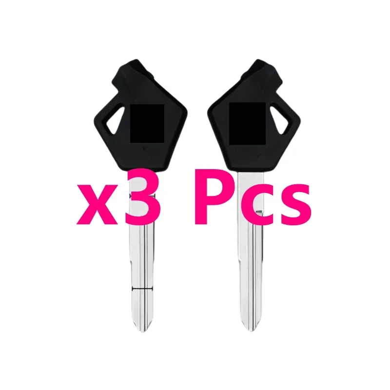 New 3pcs Blank Key Replacement Motorcycle Key Uncut for SUZUKI Qingqi UU 125 Small Dolphin Embryo