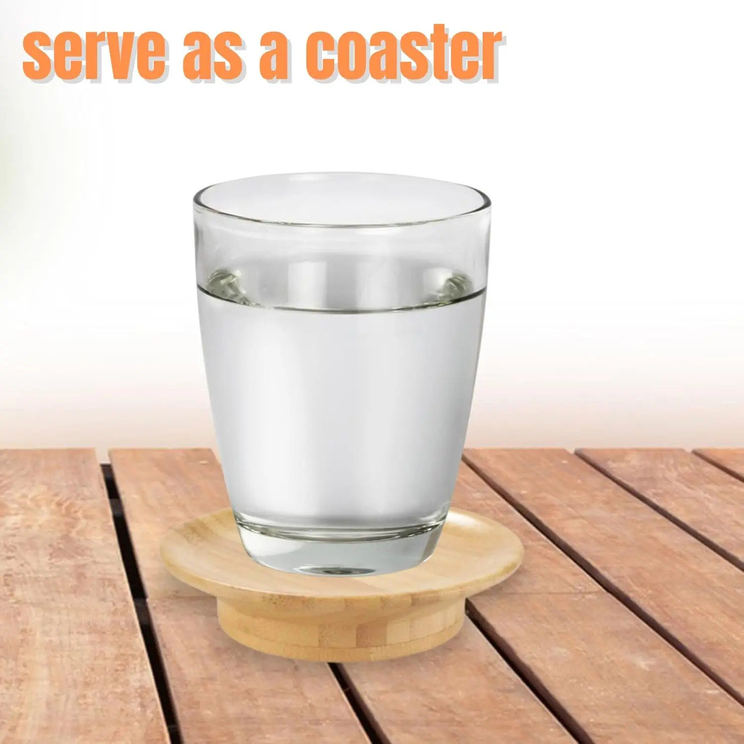 Wine Glass Charcuterie Topper Bamboo Wine Glass Cover Coasters Plate Drinking Glass Covers Wood Glass Toppers for Family Party