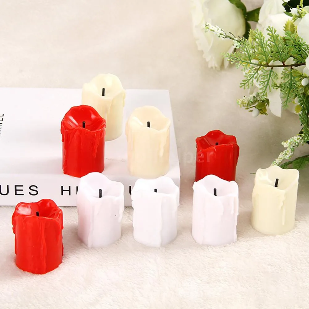 1pcs YK5015 Flameless LED Candle Light Bright Flickering Bulb Battery Operated Tea Light with Realistic Flames Fake Candle