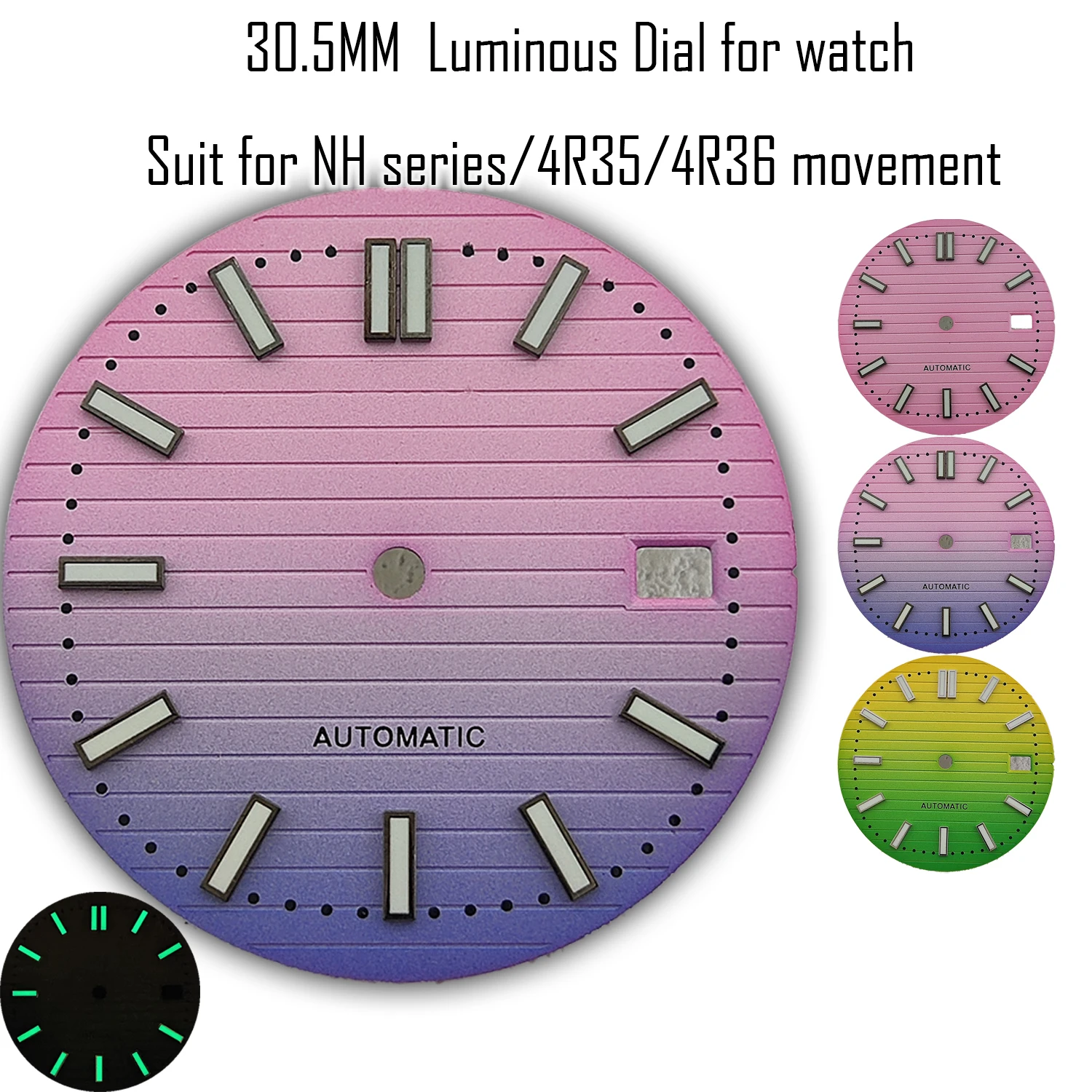Gradient Color Dial 30.5mm Suitable for NH35 Movement Watch Accessory No Logo NH35 Dial
