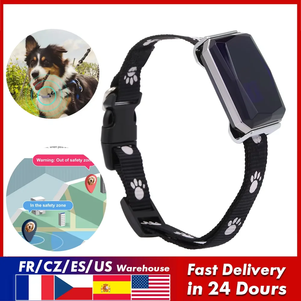 2025 Smart GPS Tracker GSM Pet Position Collar IP67 Positioning Mode Geo-Fence SOS Realtime Tracker Anti-Lost Tracking Alarm