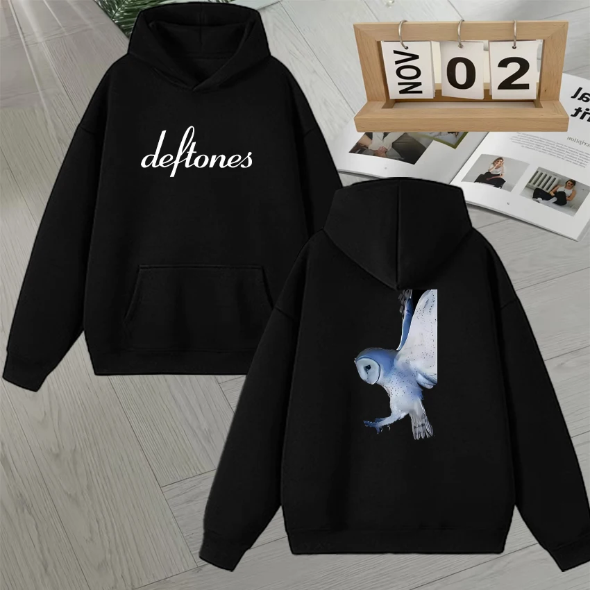 

2025 New In Deftones Hoodie Autumn Winter Casual Loose Double Sided Print Men Women Fleece vintage Long sleeve Sweatshirt Unisex