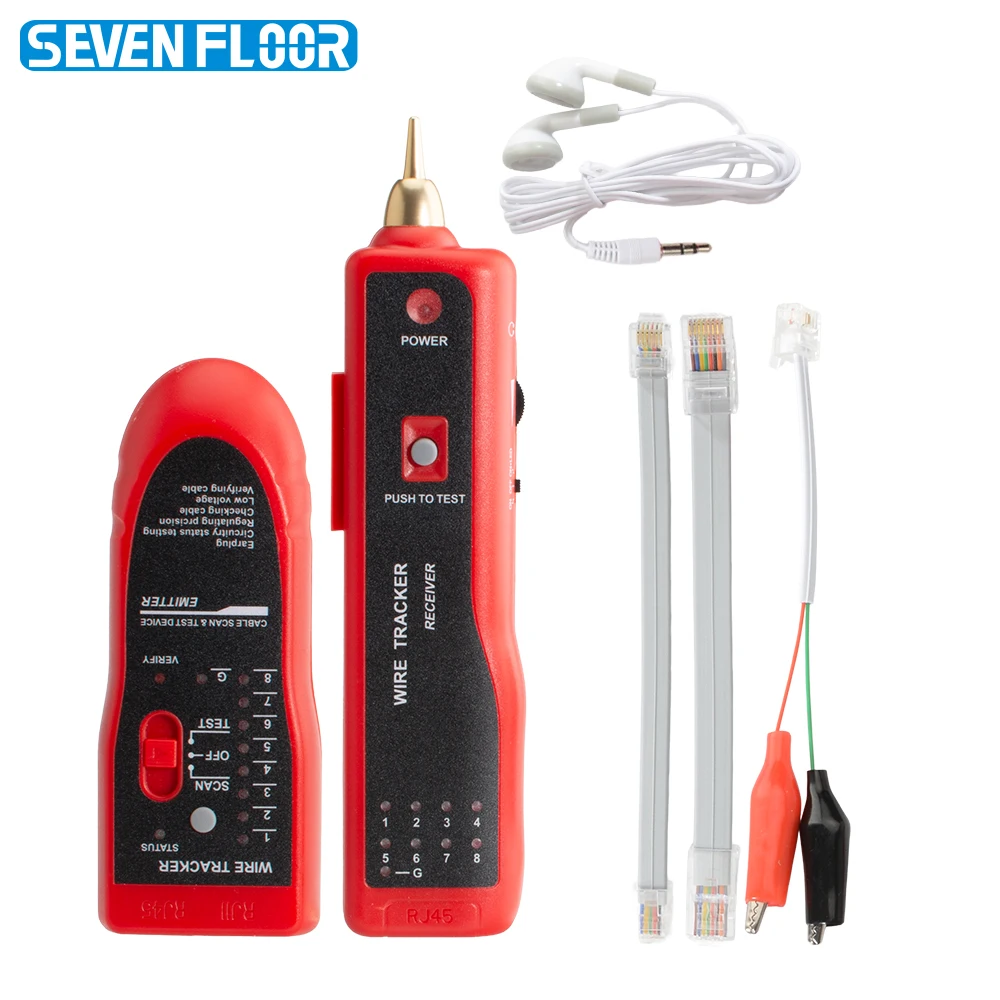 

LAN Cable Tester RJ45 Cat5 Cat6 UTP STP Wire Tracker Telephone Line Finder Tone Signal Tracer Network Line Distance Tool