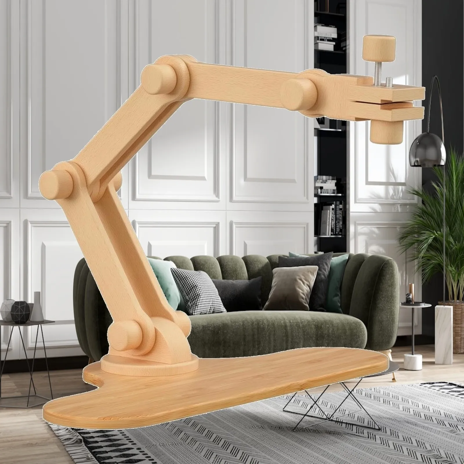 Support de cadre de broderie portable en bois, support de point de croix pour bureau, table et espace de travail artisanal