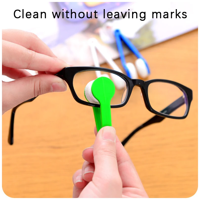 Two-side Glasses Brush Soft Microfiber Spectacles Cleaner Glasses New Creative Cleaner Rub Eyeglass Cleaning Brush Wiping Tool