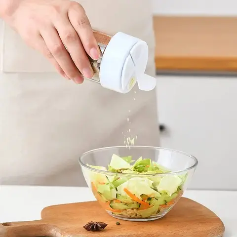 Kryddburk Plast Kryddbehållare Flaska Salt och Peppar Strös Utomhus Camping BBQ Kryddbehållare Kök Gadget Sets 8 best sales kryddset - №8