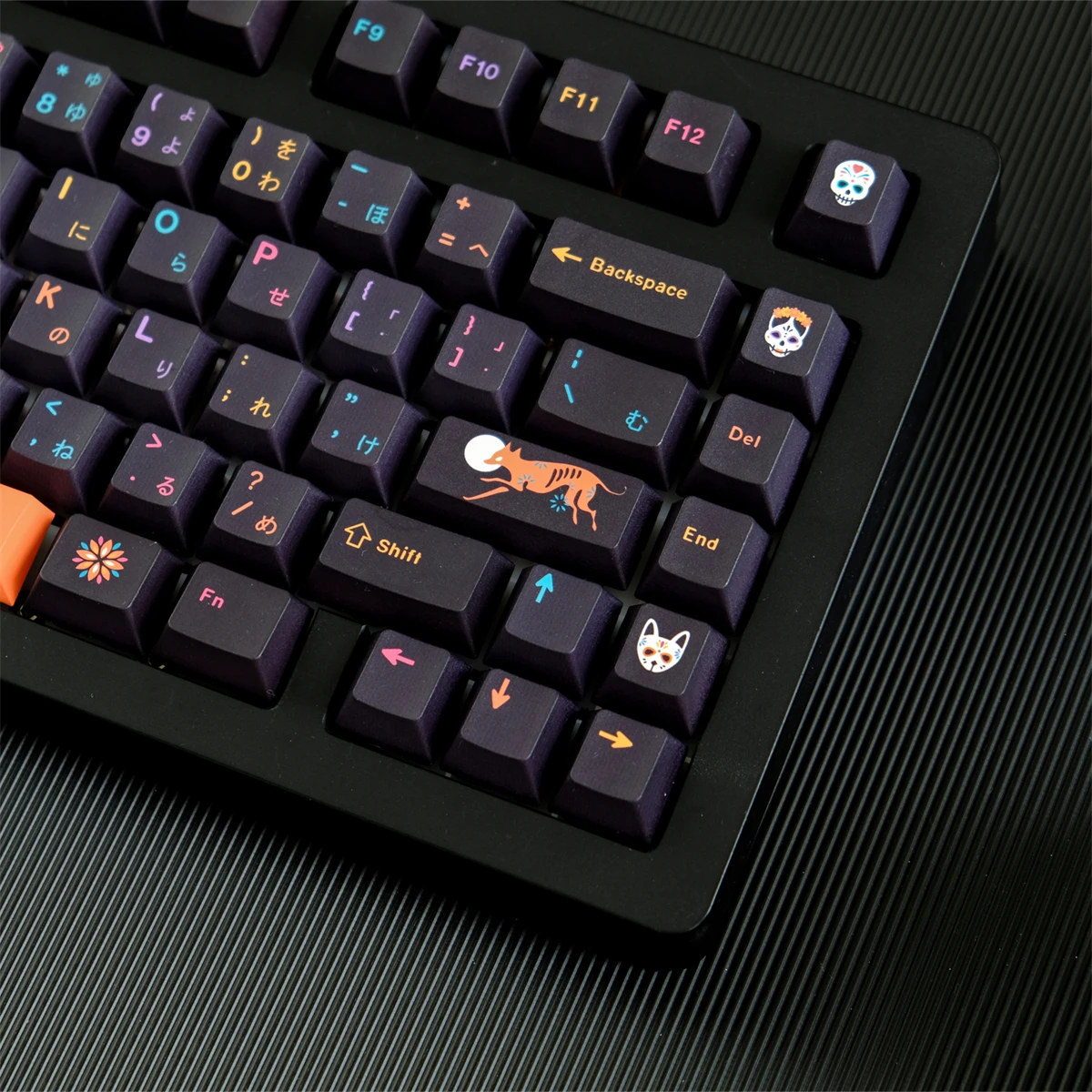 Gmk mictlan keycaps 129 teclas pbt 5-lado corante-sublimação cherry perfil japonês keycaps para teclado mecânico mx switch